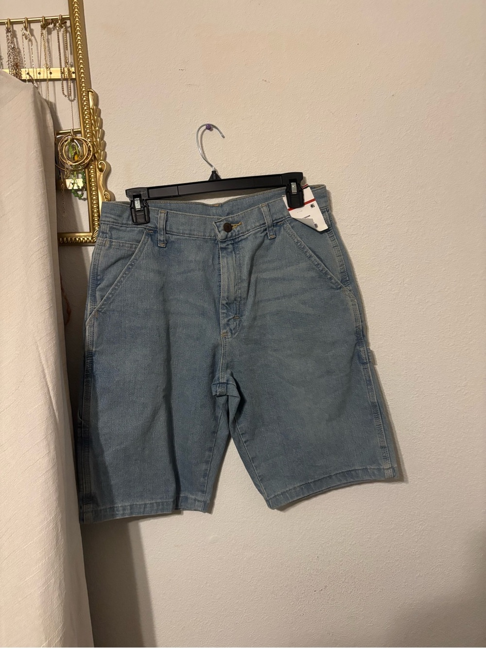 Men's Light Blue Denim Work Shorts